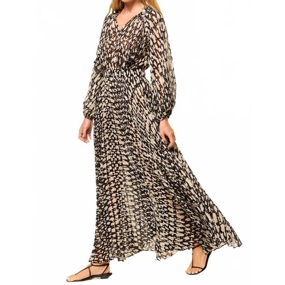 NEW MISA LOS ANGELES ilona skirt in abstract geo chiffon - Picture 2 of 4